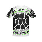 SAVE THE TURTLE DESIGN2 All Over Print T-Shirt for Women (USA Size) (Model T40)