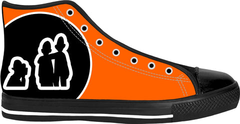 Moodlins "Say Cheese" Neon Orange High Tops