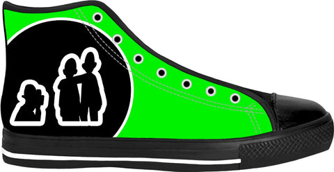 Moodlins "Say Cheese" Neon Green High Tops