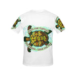 SAVE THE TURTLE DESIGN1 All Over Print T-Shirt for Women (USA Size) (Model T40)