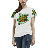 SAVE THE TURTLE DESIGN1 All Over Print T-Shirt for Women (USA Size) (Model T40)