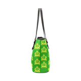 Rosalia's Treasures Tote LimeAde Leather Tote Bag/Small (Model 1640)