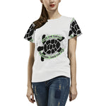 SAVE THE TURTLE DESIGN2 All Over Print T-Shirt for Women (USA Size) (Model T40)