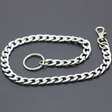 Long Metal Wallet Chain Leash Pant Jean Keychain Ring Clip Men's Hip Hop Stainless Steel Jewelry