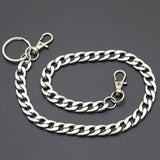 Long Metal Wallet Chain Leash Pant Jean Keychain Ring Clip Men's Hip Hop Stainless Steel Jewelry