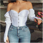 Off Shoulder Leotard Corset