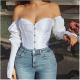 Off Shoulder Leotard Corset
