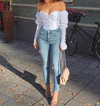 Off Shoulder Leotard Corset