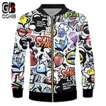 3d Psychedelic Men's Zipper Jacket