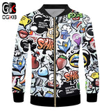 3d Psychedelic Men's Zipper Jacket