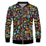 3d Psychedelic Men's Zipper Jacket