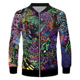 3d Psychedelic Men's Zipper Jacket
