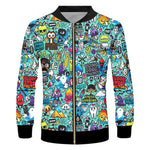 3d Psychedelic Men's Zipper Jacket