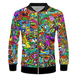 3d Psychedelic Men's Zipper Jacket