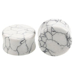 Two-pc set Stone Ear Plugs Gauges Earrings
