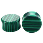 Two-pc set Stone Ear Plugs Gauges Earrings