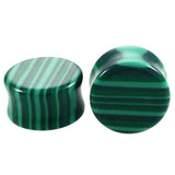 Two-pc set Stone Ear Plugs Gauges Earrings