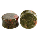 Two-pc set Stone Ear Plugs Gauges Earrings