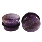 Two-pc set Stone Ear Plugs Gauges Earrings