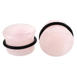 Two-pc set Stone Ear Plugs Gauges Earrings