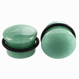 Two-pc set Stone Ear Plugs Gauges Earrings